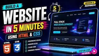 How to make a website in 5 mintues Using html and CSS|Forntend website|Electronic Coders Hub|
