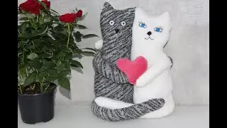 Шьем влюбленных котиков))) Выкройка в описании.