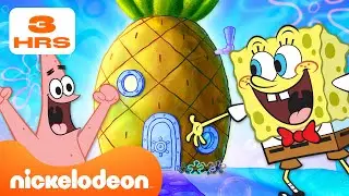 SpongeBob | 3+ UUR binnen in de huizen van Bikinibroek! 🍍| Nickelodeon Nederlands