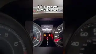 2011 Acura MDX Oil Life RESET