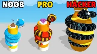 NOOB vs PRO vs HACKER in Snake Master 3D