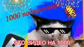 ЭТО ВИДЕО НА 1000 ПОДПИСЧИКОВ!💯💯🎊🎊🎉🎉💸💸💵😀