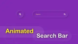 Animated Search bar using HTML and CSS