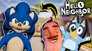 BLUEY vs UGLY SONIC #helloneighbormod