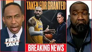 FIRST TAKE | Time LeBron to GO! - Stephen A. on LBJ felt Rob Pelinka and Lakers took him for granted