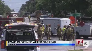 Raleigh gas leak capped, Blue Ridge Road reopens