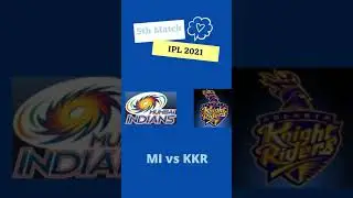MI vs KKR | 5th Match | IPL 2021. #shorts