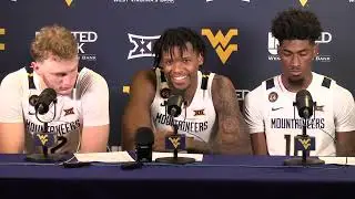 WVU Men's Basketball Tucker DeVries Amani Hansberry Sencire Harris UMass Postgame 11/8/24