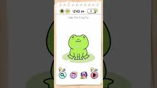 Help this frog fly Brain Test Level 64 