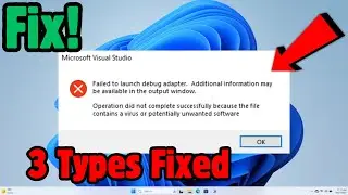 Fix Operation did not complete successfully because the file contains a virus or unwanted software