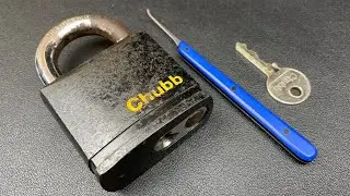 Heavyweight Chubb padlock pick with a New custom pick.