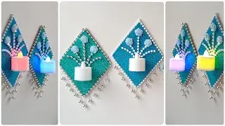Wall Decor Idea 💙 Candle Holder handmade 💙 Easy Craft ideas / Home decoration
