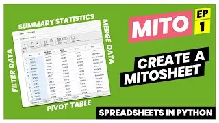 Mito Tutorial Ep. 1 - Create a Mitosheet