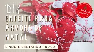 DIY - ENFEITE PARA ÁRVORE DE NATAL com Feltro muito fácil e barato! - #DECORAÇÃO DE NATAL Nº1