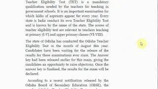 OTET Result 2019 BSE Odisha Released at bseodisha.nic.in, Check here for How to Check Result