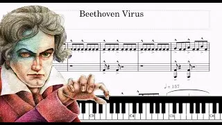 Beethoven Virus - Piano - Ludwig van Beethoven - (Tutorial, Sheets Score)