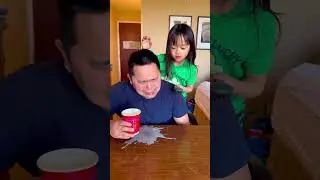 Baby dad spills milk 🤣👧🏻❤️👶🏻🌈✅🚀