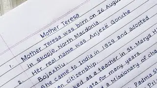 10 lines essay on Mother Teresa / Mother Teresa par speech / Mother Teresa par nibandh