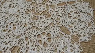 Mantel Circular  Triangulos Crochet parte 1 de 2