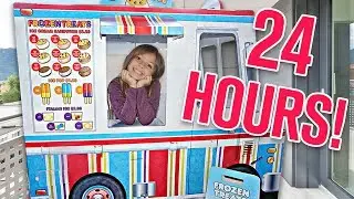 24 Hour Challenge in a CARDBOARD BOX PLAYHOUSE on my Balcony! TOY MASTER STRIKES AGAIN!