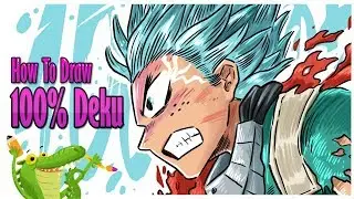 how to draw 100% Deku | my hero academia