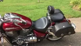 VIking Honda VTX 1800 S Charger Slanted Motorcycle Saddlebags Review By Shannon Cummings