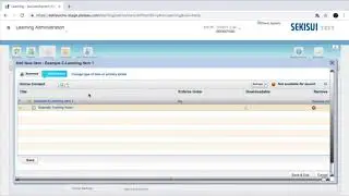 SEKISUI SF LMS ADMIN TRAINING #7: Creating an E-Learning Item