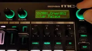 Roland sound Pack (.sdz) file loaded in MC101