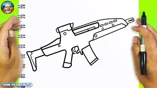 FREE FIRE DRAWING a simple weapon easy step by step How To Draw Skin free fire (Cara menggambar)