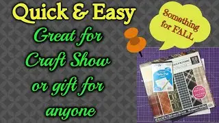 Note/sticky pad cover - full tutorial - Fall project - great for craft show or gift for anyone.