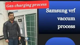 How to vrf dvm gas charging and vaccum process# #samsung #vaccum #gascharging #vrf #dvm #hvac