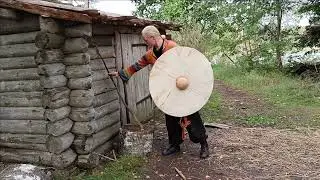 Testing a thin shield against sticks (read the caption)