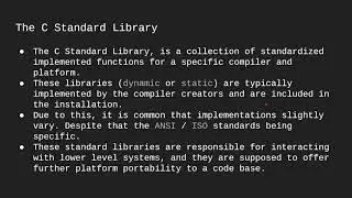 C Programming - 5.3 C Standard Library