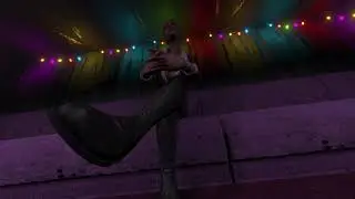 tiny guy climb giantess girl in pantyhose and black boots pc: gift for christmas