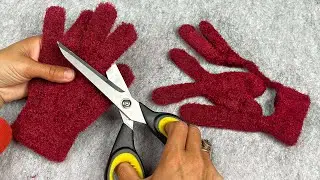 Look What I Sewed By Cutting The Glove This Way! Sewing Idea