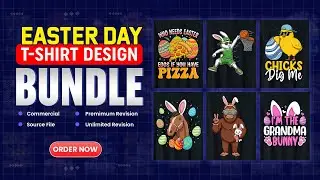 Easter Day T Shirt Design Bundle  For POD.