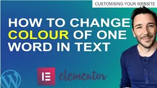How to change the colour of one word in Elementor