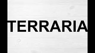 How To Pronounce Terraria