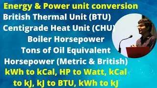 Energy Unit Conversion in Hindi | Power Unit Conversion | Kcal to kJ | Kcal to kWh | BTU to kJ