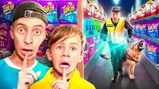 KLEINER JUNGE ist 24 STUNDEN heimlich im SÜSSIGKEITEN LADEN! 😲 (erwischt)