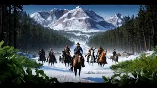 Red Dead Redemption 2: Epic Gang Descent from Snowy Mountains to Forest - Gameplay