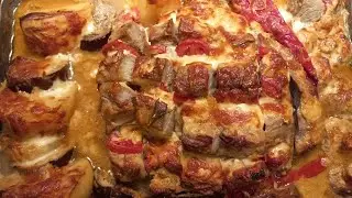 СВИНАЯ ШЕЯ В ДУХОВКЕ С ОВОЩАМИ, ПО ЦАРСКИ