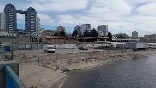 What the Dnieper looked like nine months after the dam at the Kakhovka Hydroelectric Power Statio...
