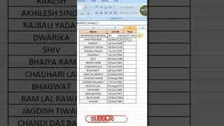 How to calculate age by date of birth in Excel !! 