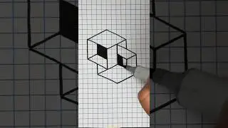 3-D art drawing 