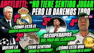 🎙️ ANCELOTTI HABLA del REAL MADRID vs MILAN de CHAMPIONS y AVISA: 