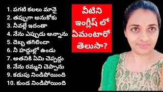 English Sentences for Daily Use // Learn english through telugu