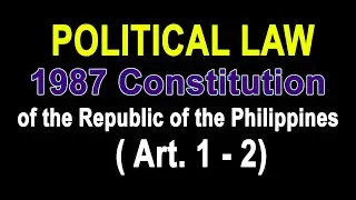 Audio Codal: 1987 Constitution of the Philippines  ART 1-2 #audiocodal #realhumanvoice #readwithme