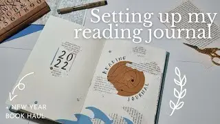 Bullet journal set up for 2022 | new reading journal + new year book haul + soft piano music