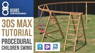 3Ds Max and Rail Clone Tutorial | How to create a procedural "Children Swing"